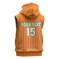 Custom Cote dIvoire Football Sleeveless Zip Hoodie Les Elephants - African Pride