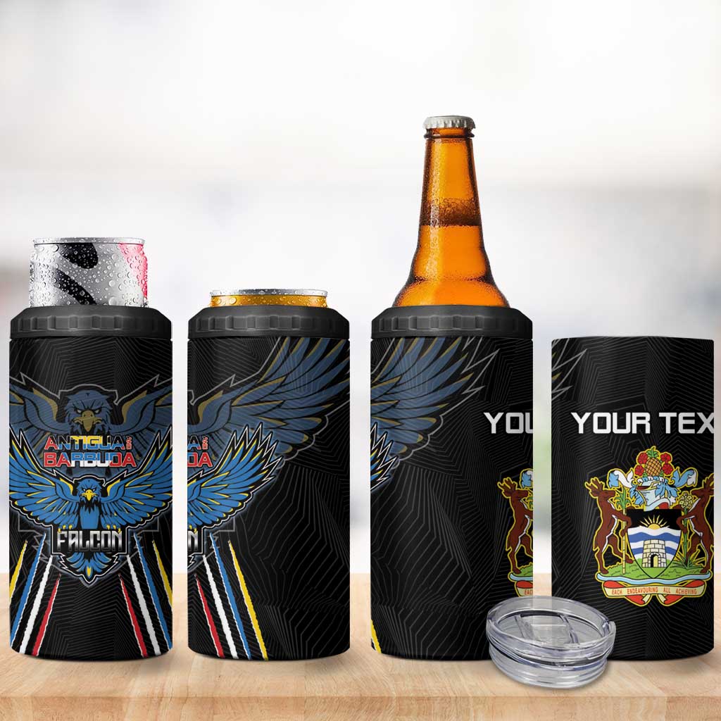 Antigua and Barbuda Cricket Custom 4 in 1 Can Cooler Tumbler Go Falcons - African Pride