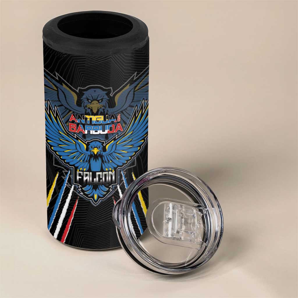 Antigua and Barbuda Cricket Custom 4 in 1 Can Cooler Tumbler Go Falcons - African Pride