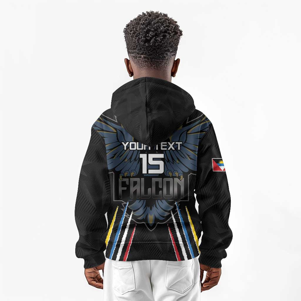 Antigua and Barbuda Cricket Custom Kid Hoodie Go Falcons - African Pride