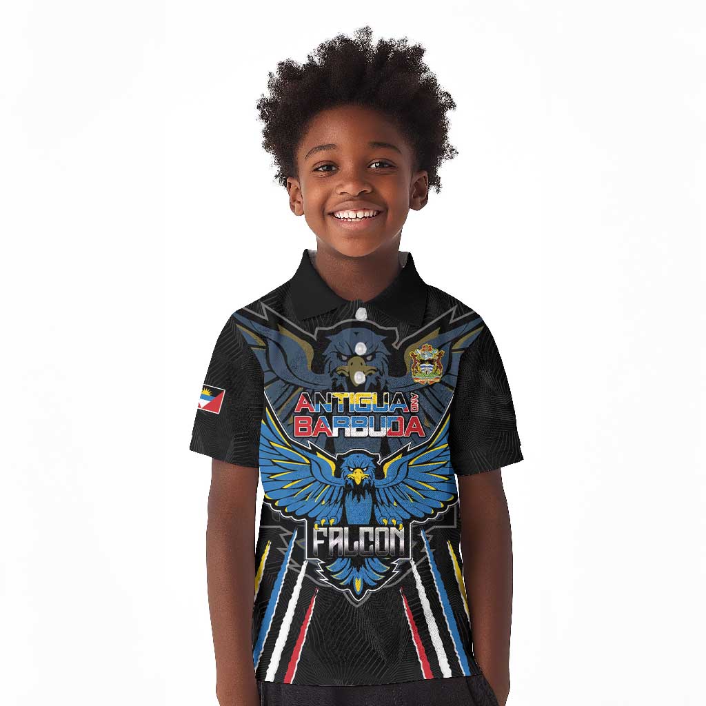 Antigua and Barbuda Cricket Custom Kid Polo Shirt Go Falcons - African Pride