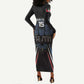 Antigua and Barbuda Cricket Custom Long Sleeve Bodycon Dress Go Falcons - African Pride