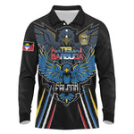 Antigua and Barbuda Cricket Custom Long Sleeve Polo Shirt Go Falcons - African Pride