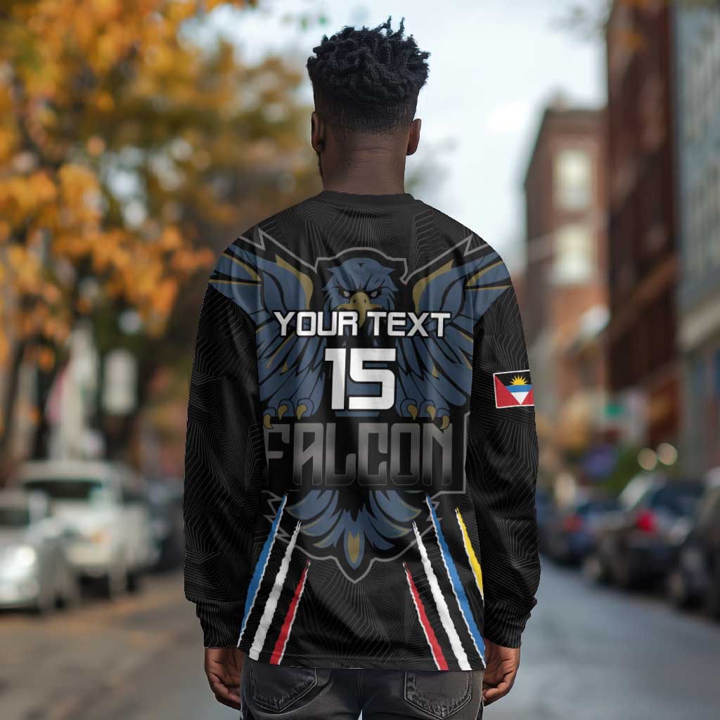 Antigua and Barbuda Cricket Custom Long Sleeve Shirt Go Falcons - African Pride