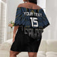 Antigua and Barbuda Cricket Custom Off Shoulder Short Dress Go Falcons - African Pride