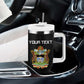 Antigua and Barbuda Cricket Custom Tumbler With Handle Go Falcons - African Pride