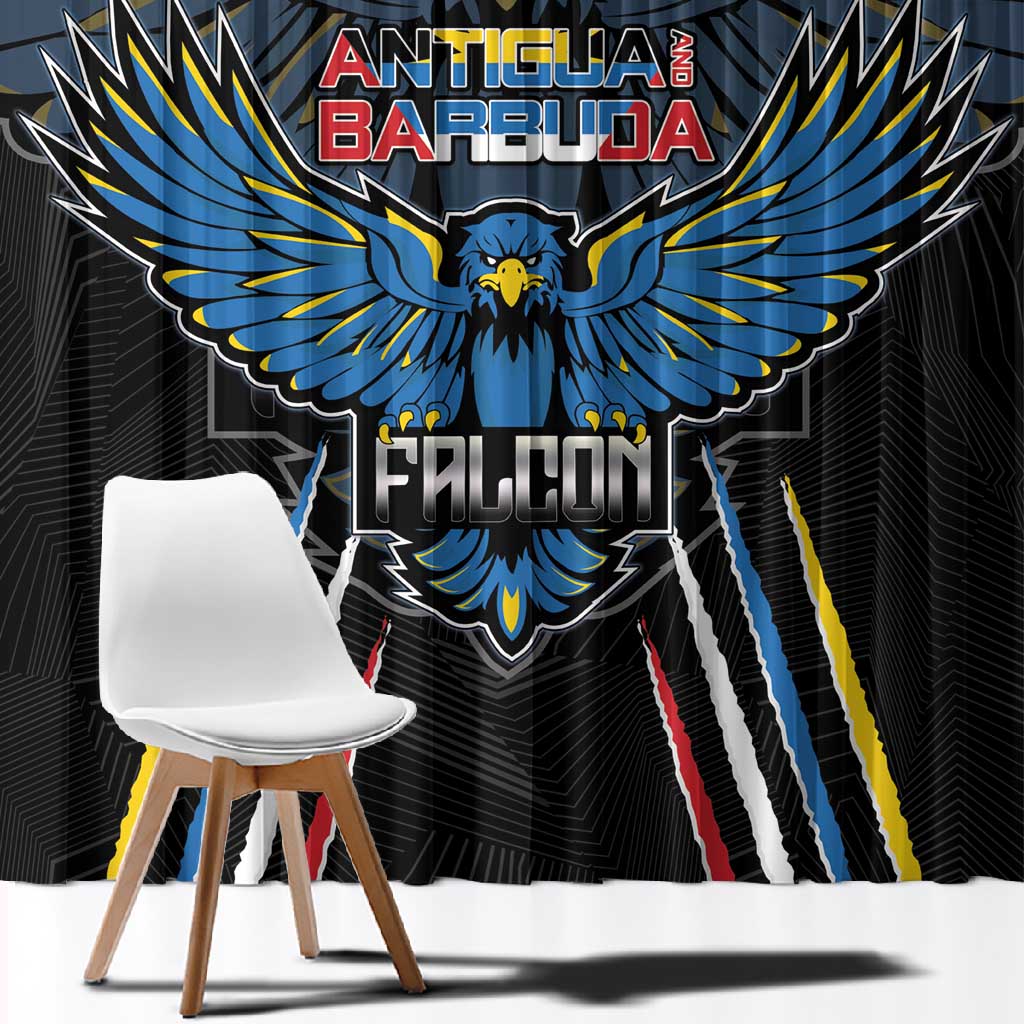 Antigua and Barbuda Cricket Window Curtain Go Falcons - African Pride