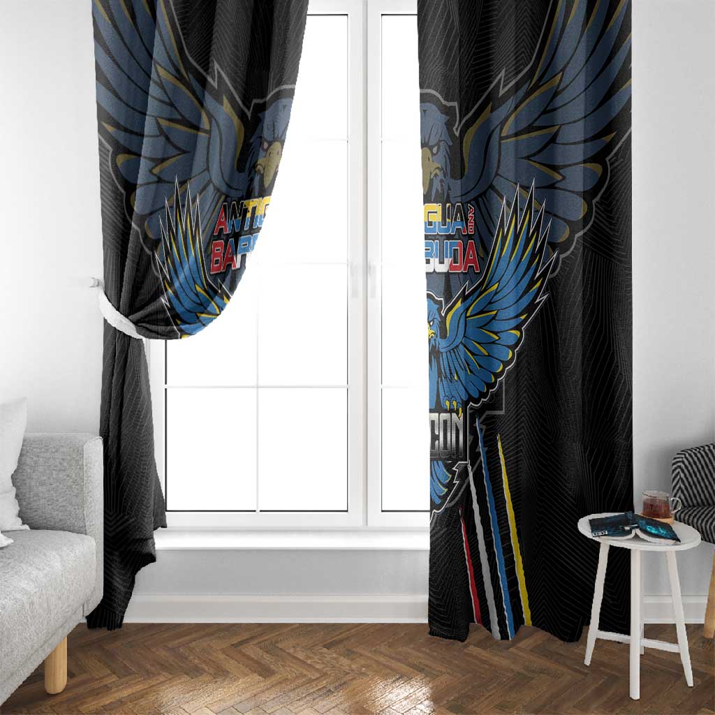 Antigua and Barbuda Cricket Window Curtain Go Falcons - African Pride