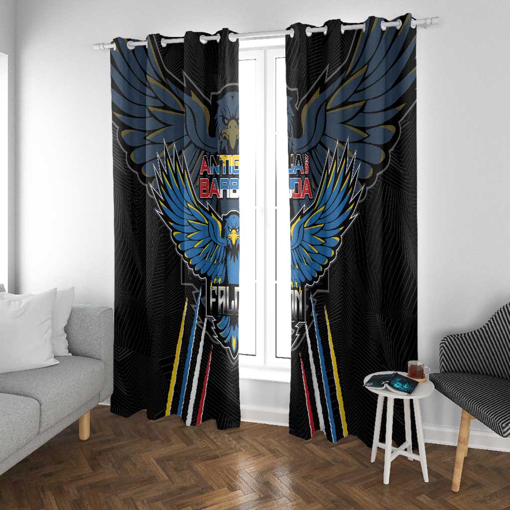 Antigua and Barbuda Cricket Window Curtain Go Falcons - African Pride