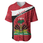 Personalized Haiti 1964 Baseball Jersey Coat Of Arms - Polynesian Style - African Pride