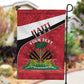 Personalized Haiti 1964 Garden Flag Coat Of Arms - Polynesian Style - African Pride