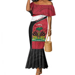 Personalized Haiti 1964 Mermaid Dress Coat Of Arms - Polynesian Style - African Pride