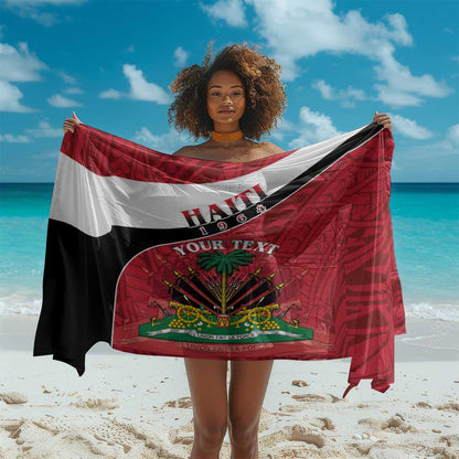 Personalized Haiti 1964 Sarong Coat Of Arms - Polynesian Style - African Pride