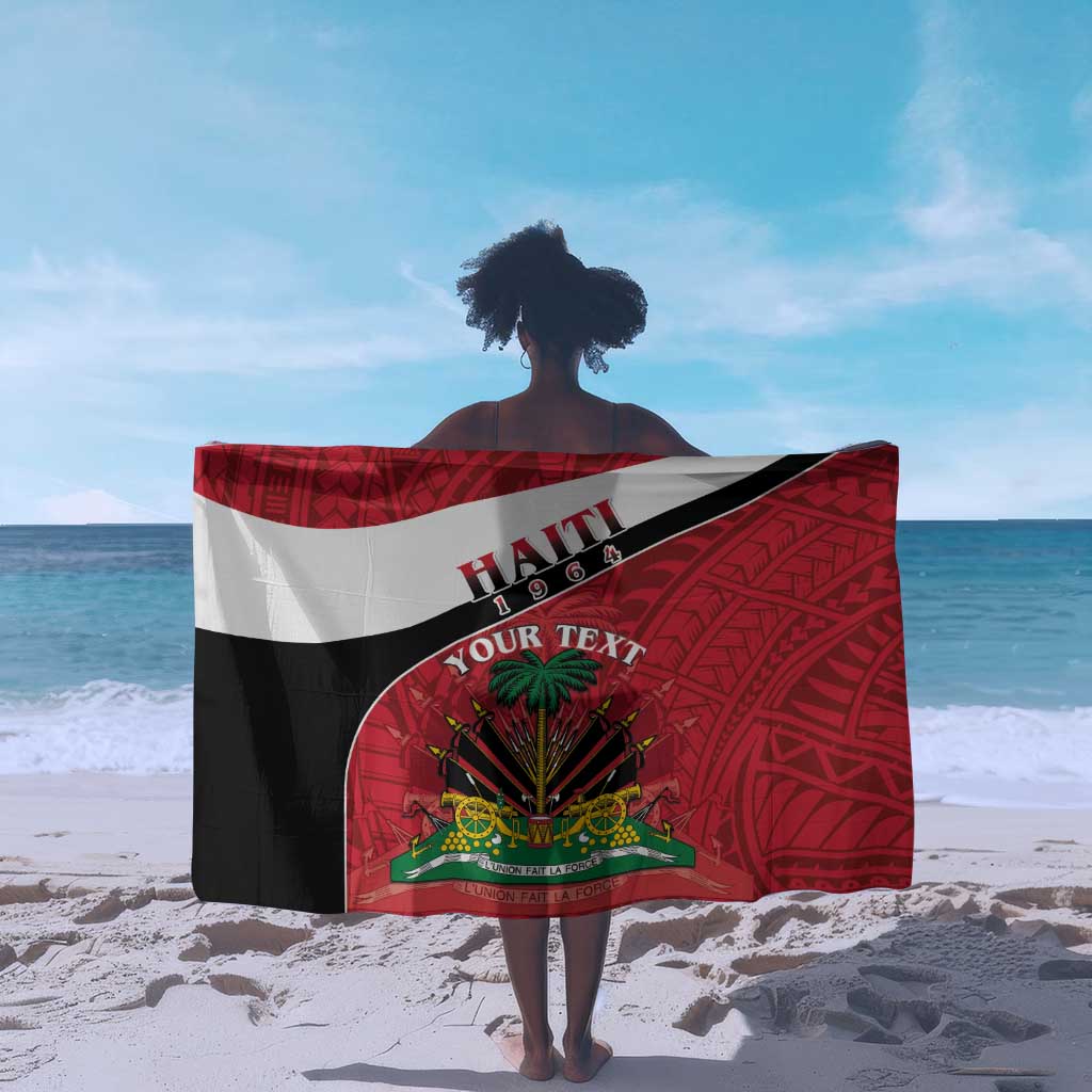 Personalized Haiti 1964 Sarong Coat Of Arms - Polynesian Style - African Pride
