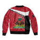 Personalized Haiti 1964 Sleeve Zip Bomber Jacket Coat Of Arms - Polynesian Style - African Pride