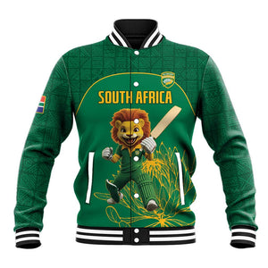 Custom South Africa Baseball Jacket Lion Mascot Proteas Cricket