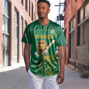 Custom South Africa Baseball Jersey Lion Mascot Proteas Cricket