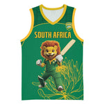 Custom South Africa Basketball Jersey Lion Mascot Proteas Cricket LT15
