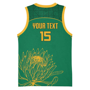 Custom South Africa Basketball Jersey Lion Mascot Proteas Cricket LT15