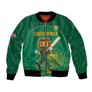 Custom South Africa Bomber Jacket Lion Mascot Proteas Cricket