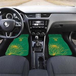 Custom South Africa Car Mats Lion Mascot Proteas Cricket