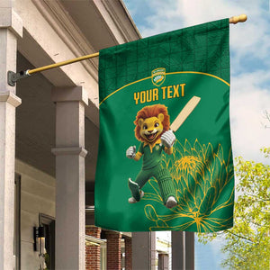 Custom South Africa Garden Flag Lion Mascot Proteas Cricket