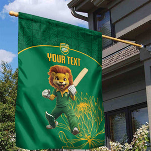 Custom South Africa Garden Flag Lion Mascot Proteas Cricket