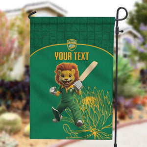 Custom South Africa Garden Flag Lion Mascot Proteas Cricket