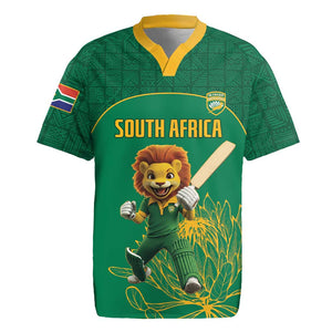 Custom South Africa Rugby Jersey Lion Mascot Proteas Cricket