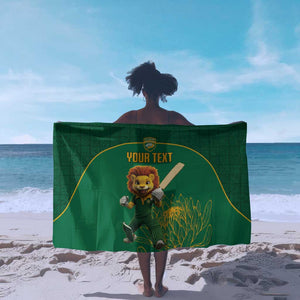 Custom South Africa Sarong Lion Mascot Proteas Cricket