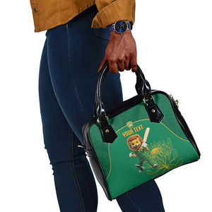 Custom South Africa Shoulder Handbag Lion Mascot Proteas Cricket