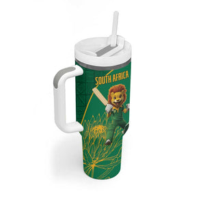 Custom South Africa Tumbler With Handle Lion Mascot Proteas Cricket