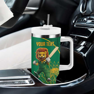 Custom South Africa Tumbler With Handle Lion Mascot Proteas Cricket