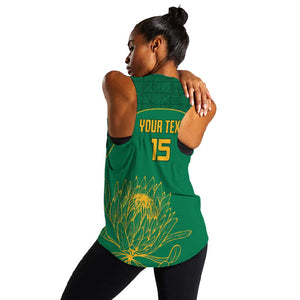 Custom South Africa Women Racerback Tank Lion Mascot Proteas Cricket