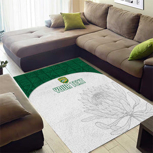 Custom Afro South Africa Cricket Area Rug Go Proteas - African Pattern