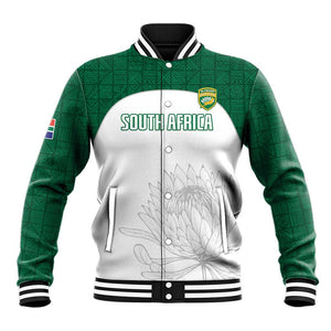 Custom Afro South Africa Cricket Baseball Jacket Go Proteas - African Pattern