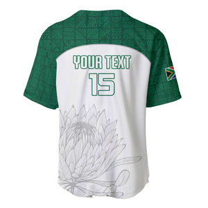 Custom Afro South Africa Cricket Baseball Jersey Go Proteas - African Pattern