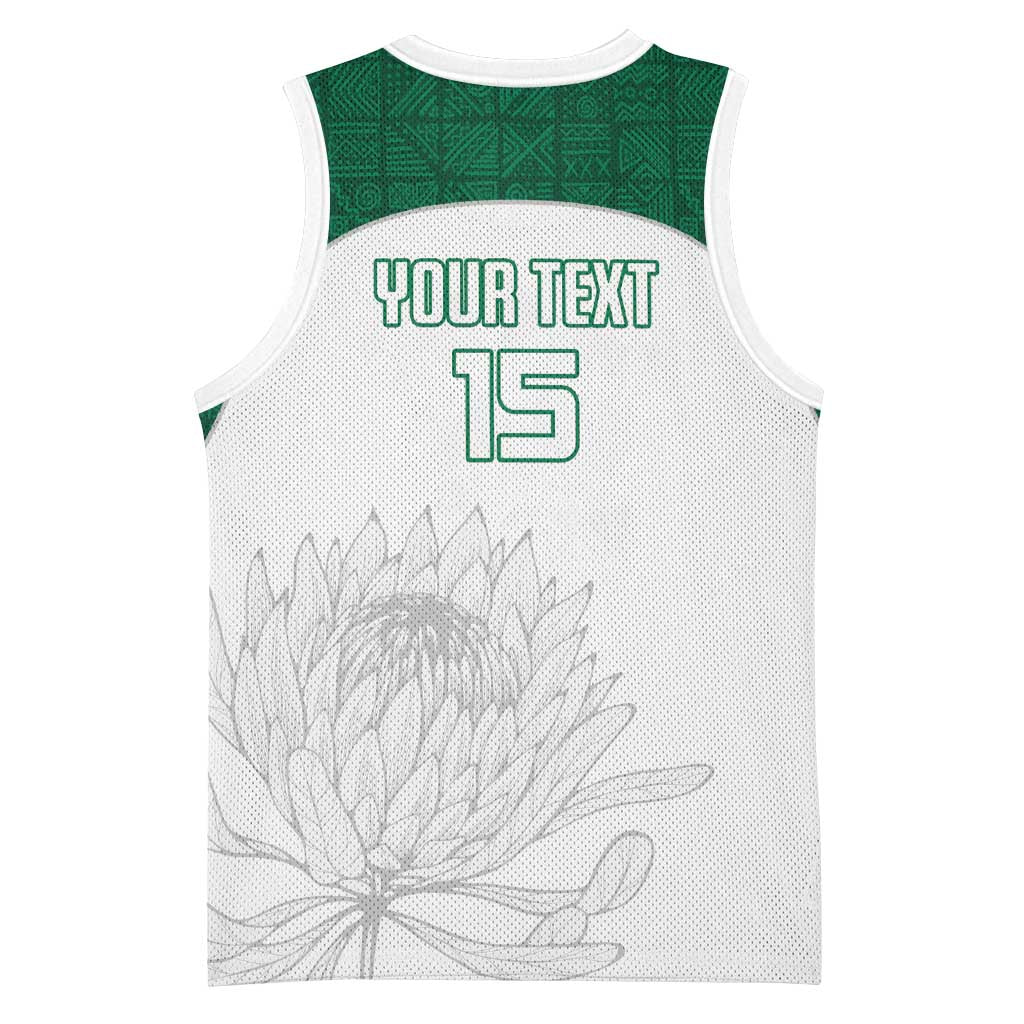 Custom Afro South Africa Cricket Basketball Jersey Go Proteas - African Pattern LT15