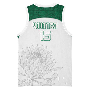 Custom Afro South Africa Cricket Basketball Jersey Go Proteas - African Pattern LT15