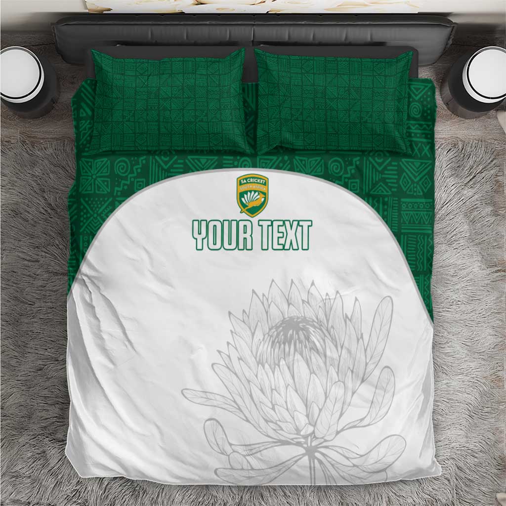 Custom Afro South Africa Cricket Bedding Set Go Proteas - African Pattern