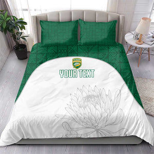 Custom Afro South Africa Cricket Bedding Set Go Proteas - African Pattern