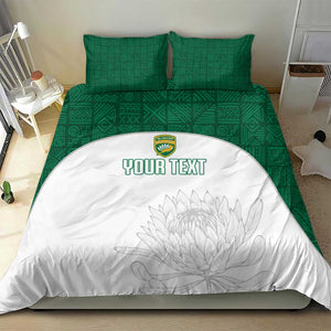 Custom Afro South Africa Cricket Bedding Set Go Proteas - African Pattern