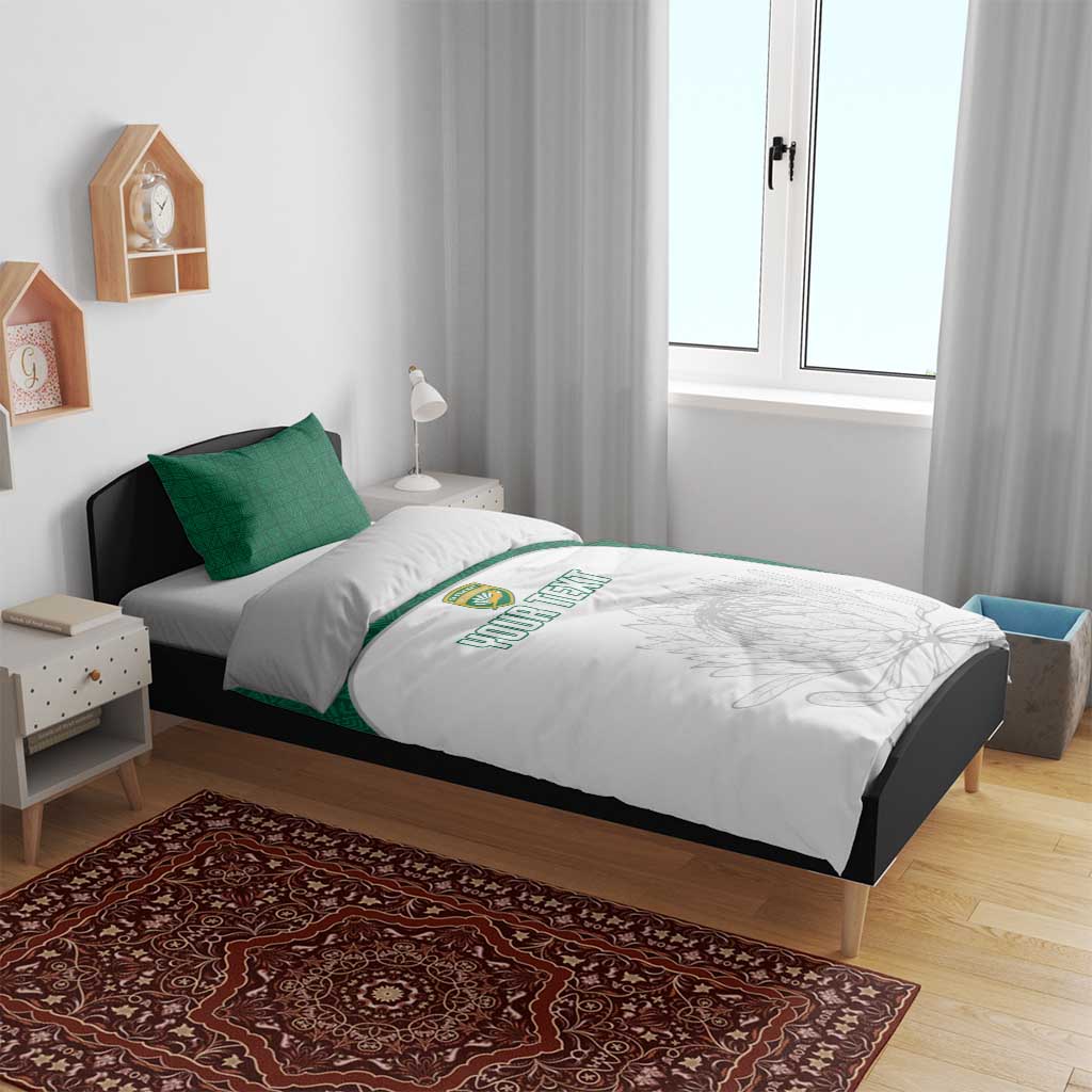 Custom Afro South Africa Cricket Bedding Set Go Proteas - African Pattern