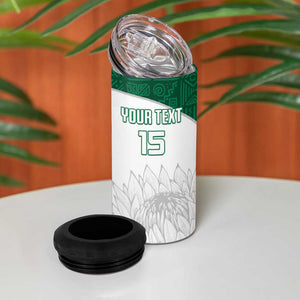 Custom Afro South Africa Cricket 4 in 1 Can Cooler Tumbler Go Proteas - African Pattern