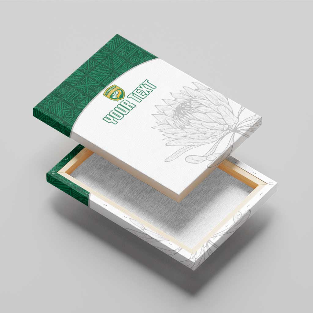 Custom Afro South Africa Cricket Canvas Wall Art Go Proteas - African Pattern