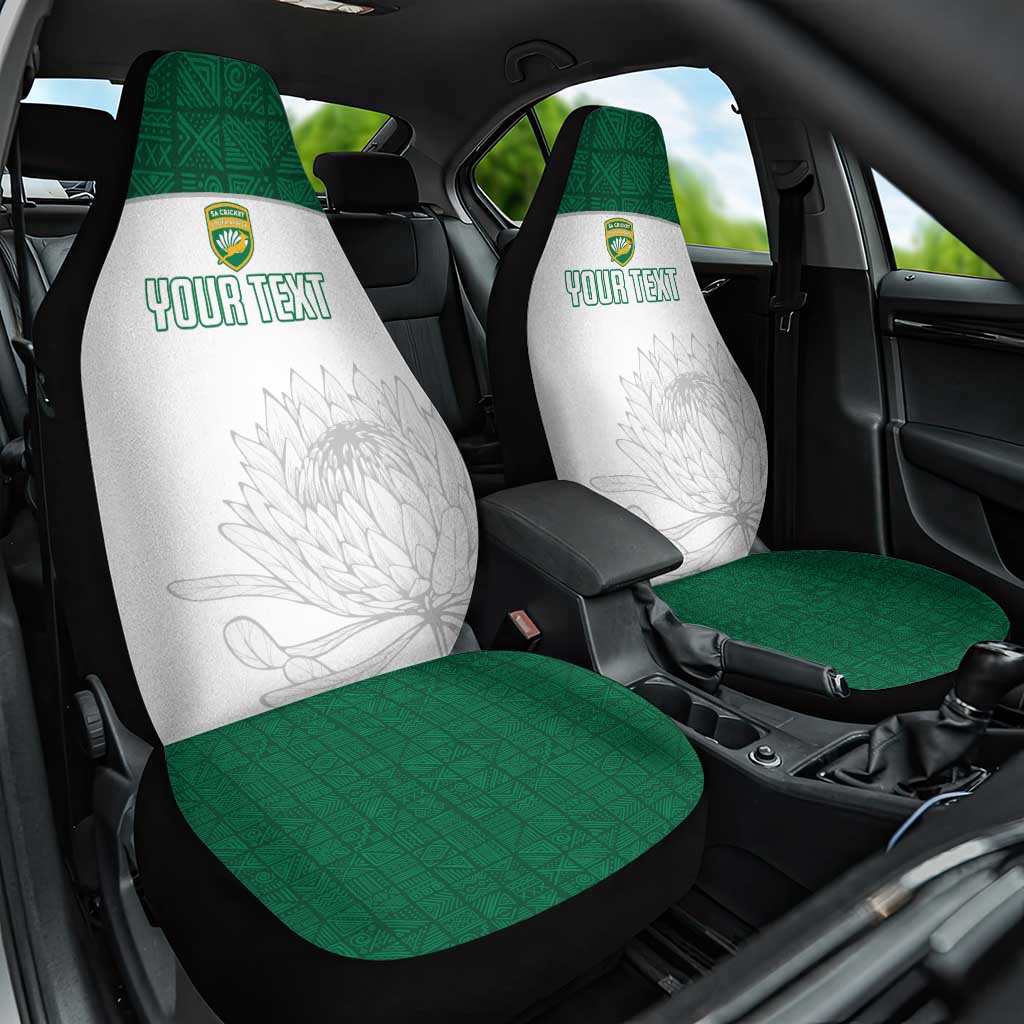 Custom Afro South Africa Cricket Car Seat Cover Go Proteas - African Pattern