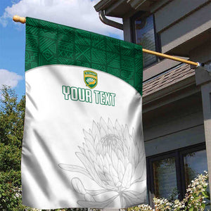 Custom Afro South Africa Cricket Garden Flag Go Proteas - African Pattern