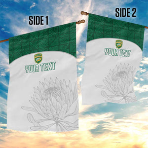 Custom Afro South Africa Cricket Garden Flag Go Proteas - African Pattern