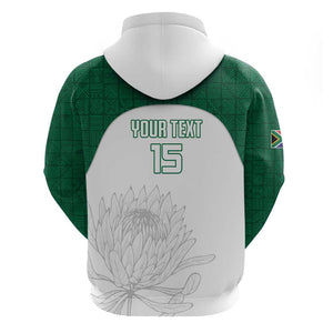 Custom Afro South Africa Cricket Hoodie Go Proteas - African Pattern