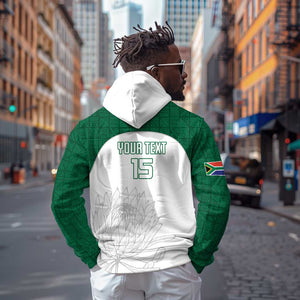 Custom Afro South Africa Cricket Hoodie Go Proteas - African Pattern